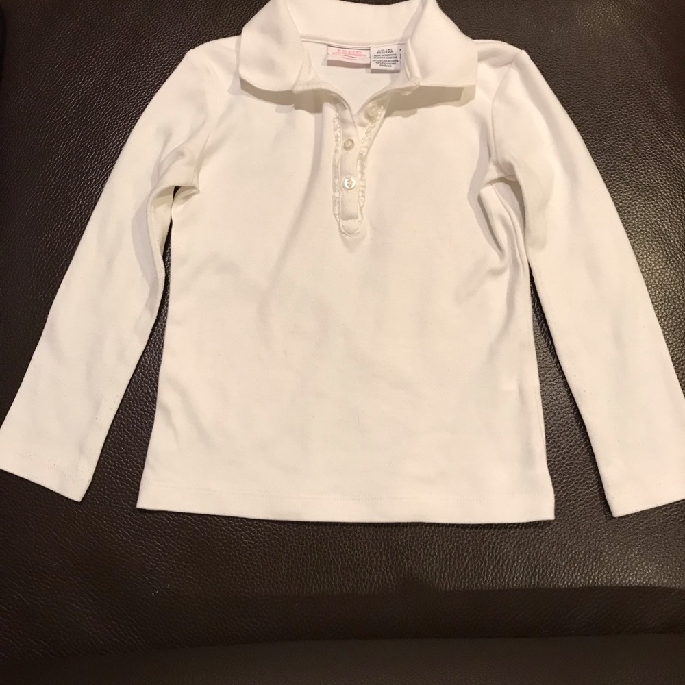 🍏🍏🍏 IZOD Toddler Girl’s White Polo Shirt, size 4